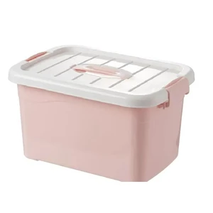 Wholesale PP Plastic Storage Bins & Boxes with Lid Modern Design Stackable Lightweight Portable Rectangular Cubby for Tools