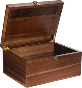 Large Wooden Keepsake Storage Box Wood Decorative Boxes with Lid for Storing Keepsake Memory Gift for Home Decor