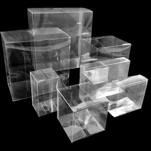 Transparent PET Plastic Storage Box for Miscellaneous Items, Toys, and Cosmetics Thickened PVC Storage Box for Desktop Wardrobe