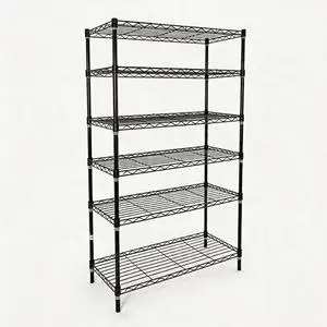 Source Factory Multi-layer Wire Grid Storage Rack with 5 Shelves for Exhibition Display