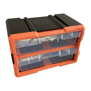 DRX DPC012 Injection-Molded PP Plastic Stackable Storage Box with Sliding 4 Drawers Sustainable Design for Tool Parts