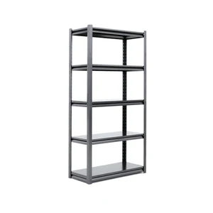 5-Tier Industrial Steel Boltless Storage Rack with 200kg Load Capacity for Garage/Warehouse/Home-Easy Install Height Adjustable