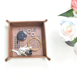 Customizable Engraved Leather Storage Tray Storage Rrganizatier Tray