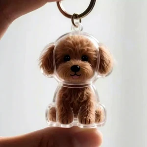 D5684 Portable Pets Fur Keepsake for Hair Transparent Capsule Bottle Pet Dog Hairs Collector Charm Memorial Storage Box Keychain
