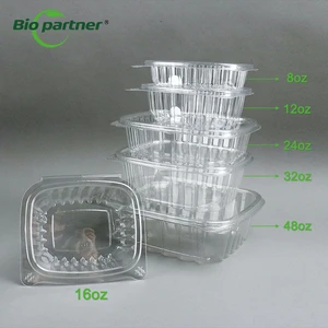 Clear PET Box Punnet Proof Cake Cookie Disposable Plastic Pet Tamper Evident Clamshell Bakery Food Salad Nut Container Packaging