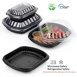 Factory LFGB EC Approved PP Food Packaging Container Transparent Lid Freezer Safe Custom Color Logo Printing