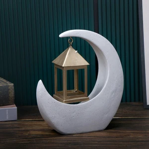 Holiday Crescent Moon Architectural Style Decorative Jewelry Storage Box