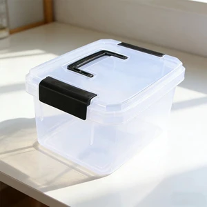 Stackable Rectangle PP Plastic Storage Box with Lid Eco-Friendly & Durable for Home Organization