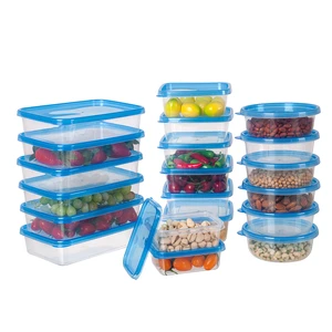 Reusable Plastic Microwave Safe Food Storage Containers With Airtight Lids