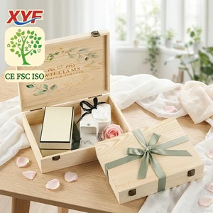 Natural Wooden Craft Box Storage Commemorative Box Craft Decoration Storage Storage Box Holiday Commemorative Gift