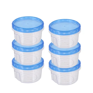 Stackable BPA-Free Plastic Rectangle Food Storage Containers with 0.5L Capacity and Leakproof Twist Top Lids