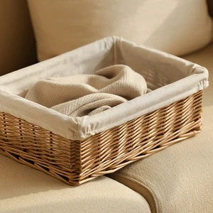 Hot Selling Handmade Flower Basket Wholesale Outdoor Picnic Basket Wholesale Natural Rattan Wicker Storage Baskets