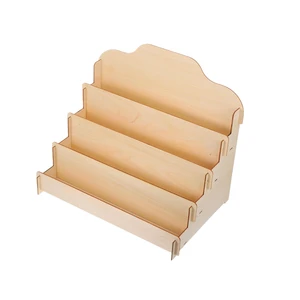 Custom Countertop Tiered Retail Display Rack Craft Fair Display Shelves Farmers Market Wooden Display Stand