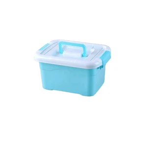 Household PP Plastic Mini Storage Box Eco-Friendly Durable Multi-functional for Bathroom Kitchen Wardrobe with Handle Lid