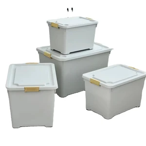 Rectangle Home Storage Box Thickened PP Material Modern Clothing & Toy Organizer Large Capacity Eco-Friendly Plastic Box
