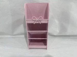 5 Compartment Desktop Organizer with Bowknot Decor Multi-Layer Table Storage for Office/Home