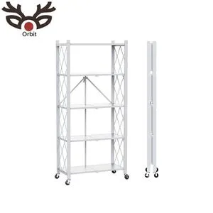 Modern Kitchen Storage Racks in Black/White Carbon Steel for Efficient Organization Made in Taiwan