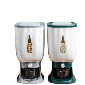 10KG Rice Storage Container Automatic Plastic Cereal Rice Dispenser Organizer Kitchen Bucket Flour Pet Food Storage Box