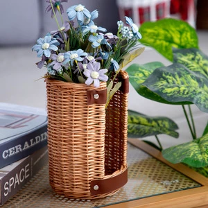 Tengbian Meets Leather Home Decoration Storage Basket