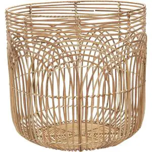 Rustic Eco-Friendly Rattan Wicker Basket Ottoman Storage Organizer-Handmade Multifunctional Customizable Vietnam Wholesale