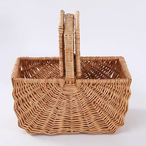 Eco Friendly Vintage Rattan Wicker Picnic Basket for Sale