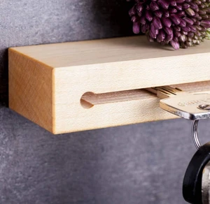 2024 Factory Custom Home Decoration Decor Shelf Storage Wooden Board Key Holder