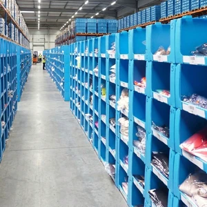 Wholesale Open Front PP For Plastic Storage Bin Stackable 4mm Cutting Hardware Parts Box For Warehouse Shelf