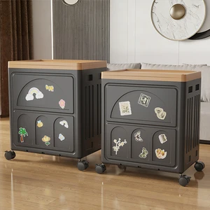 Collapsible Plastic Box with Wheels & Transparent Lid Home Organization, Storage Bins with Lid & Cupboard for Clothes