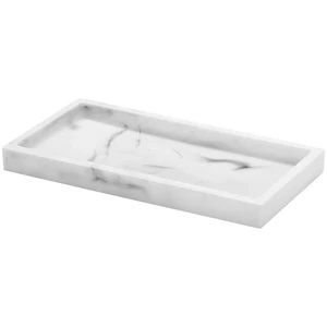 Design Resin Vanity Tray Marble White Countertop Storage Dresser Jewelry Ring Dish Holder Resin Serving Tray Storage Tray