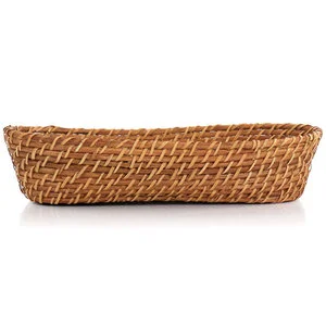 Handwoven Rattan Storage Basket for Home Decor Organizer Multipurpose Bin Eco Friendly Durable