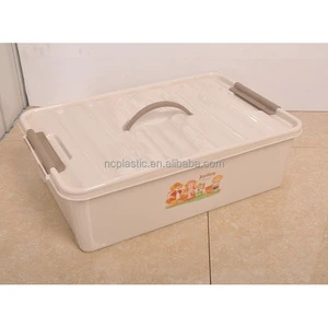 large storage container plastic organizer box with lock