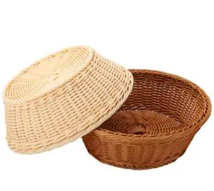 Hot Sale New Design Cheap Outdoor Wicker Storage Durable Square Weave Picnic Plastic Rattan Basket