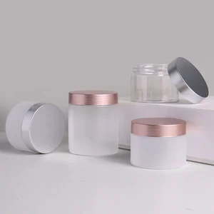 Wide Mouth Rose Gold Lid Empty Frosted Plastic Jar 4oz 5oz 8oz 50ML 100ML 200ML Cosmetic PET Plastic Jar With Lids