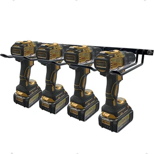 Custom Heavy Duty Metal Cutting Black Steel Tool Storage Organizer Holder Cordless Drill Rack