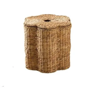 Water hyacinth basket woven in a flower shape Handmade Storage Basket Wholesale eco-friendly Made in Vietnam