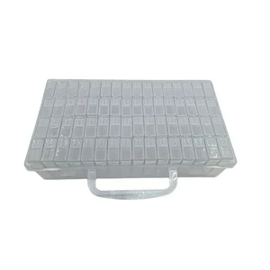 Factory Price Transparent PP Material Square 64 Cell Plastic Storage Container Organizer Tools Storage Box