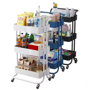 Multi-Functional Freestanding Metal Storage Rack for Kitchen