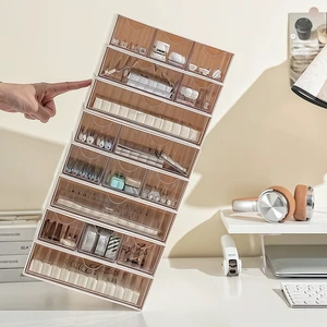 Chic PP Plastic 3-Tier Desk Organizer Drawers for Office Supplies Jewelry Cosmetics & Bathroom Storage-Portable Divider Box