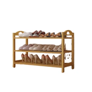 Custom Eco-Friendly Wooden Bamboo Shoe Rack Organizer Functional Design with Detachable Features 3-6 Layer for Home Kitchen Use