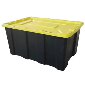 Plastic Storage Box with Lid, Heavy Duty Large Capacity Organizer Bin for Home, Garage, and Warehouse