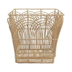 Handcrafted Eco-Friendly Woven Rattan Storage Baskets Vietnam Manufacturer's Artisanal Wicker Containers Made Water Hyacinth