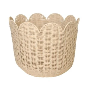 New Item Wicker Rattan Tulip Basket Storage Home Decoration Natural Woven Basket for Storage Made in Vietnam