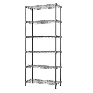 Commercial Grade Wire Mesh Storage Shelf with Wheels Durable Kitchen Pantry Closet Organizer Rack Easy Assembly