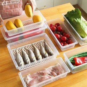 Hot Selling Home Kitchen Fridge Organizer Case Removable Drain Plate Tray Container Box