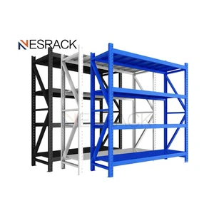 Adjustable 5 Layer Long Span Metal Warehouse Storage Shelving Rack Steel Boltless Medium Duty Durable Anti-Rust Powder Coated