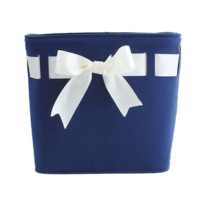 Elegant Bow Nonwoven Felt Eco-Friendly Space-Saving Storage Basket Modern Decorative Organizer for Living Room & Shelves
