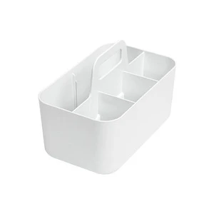 Modern Design PS Plastic Desktop Storage Box Remote Control Rectangle Multi-Compartment Handheld Cosmetic Tool Organizer Basket