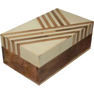 Designer Wooden and Resin Inlay Storage Box for Stylish Organization and Premium Gifting