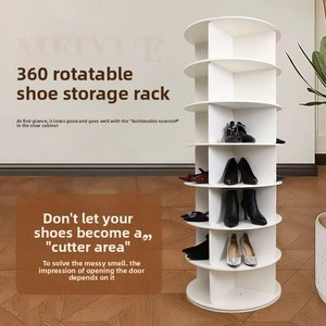 Simple Multi-Layer Rotating Shoe Rack 360-Degree Storage Organizer Plastic Bookshelf for Home Entrance or Students Customized