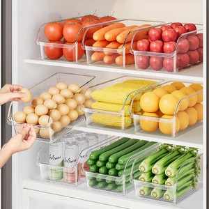 Kitchen Plastic Fresh Storage Transparent Plastic Rectangle Storage Box Egg Storage